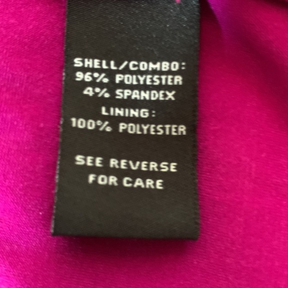 MSK long dress.  Fushia and Navy.  Adjustable strap.  Tie in back.  Size XL - Picture 3 of 7